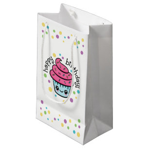 Pequeña Bolsa de regalo de pastel de cumpleaños feliz