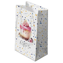 Bolsa de regalo de pasteles y confetti