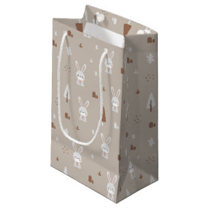 Pequeña Bolsa de regalo de patrón de conejo adorable