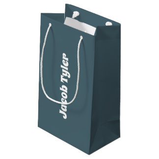 Pequeña Bolsa de regalo de Personalizable azul de pizarra
