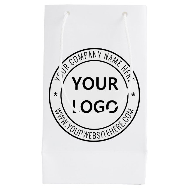 Pequeña Bolsa de regalo de personalizado Business Logo and (Anverso)