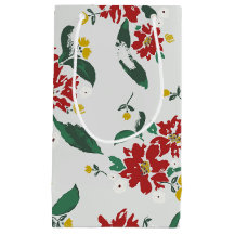 Bolsa de regalo de poinsettias para todas las esta
