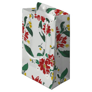 Pequeña Bolsa de regalo de poinsettias para todas las esta