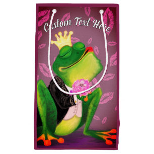 Pequeña Bolsa de regalo de Príncipe de Rana divertida con