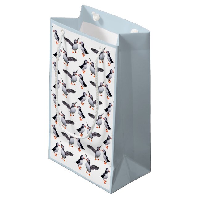 Pequeña Bolsa de regalo de Puffin Frenzy (Angulo Anverso)