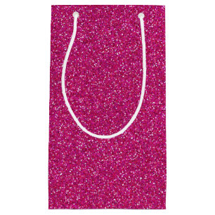 Pequeña Bolsa de regalo de Purpurina de espuma rosa profun