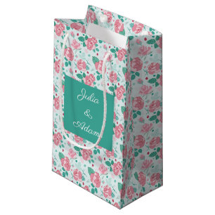 Pequeña Bolsa de regalo de rosa verde