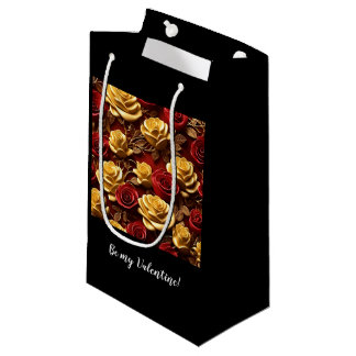 Pequeña Bolsa de regalo de rosas rojas y amarillas - peque
