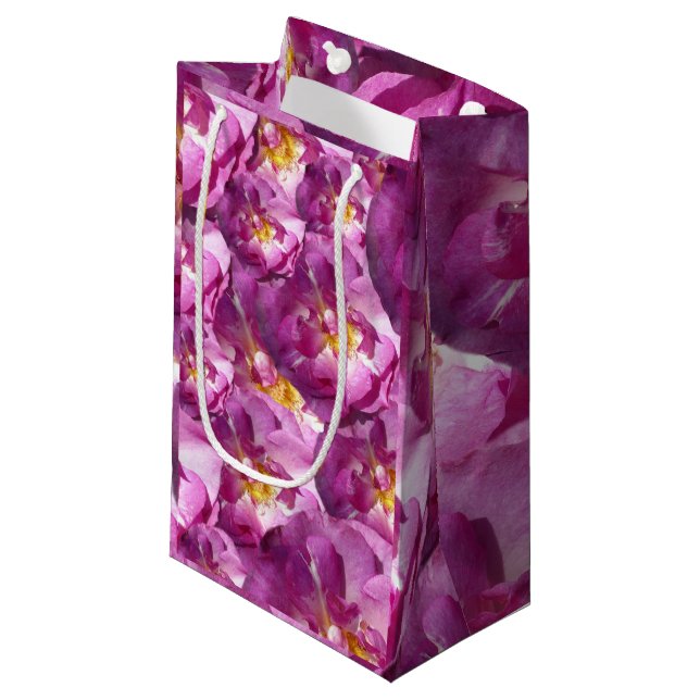 Pequeña Bolsa de regalo de rosas rosadas (Angulo Anverso)
