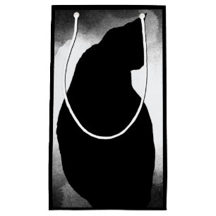 Pequeña Bolsa de regalo de silueta de gato negro