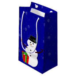 Pequeña Bolsa de regalo de Snowman