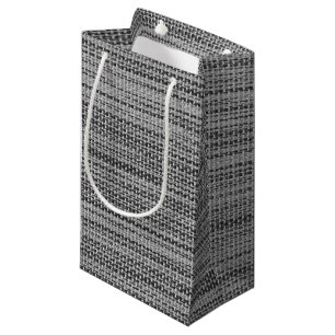 Pequeña Bolsa de regalo de tela de tela gris falsa