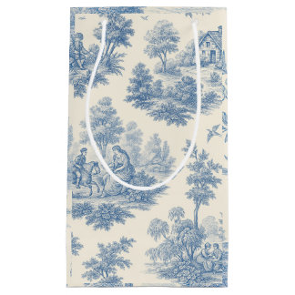 Pequeña Bolsa de regalo de toile azul