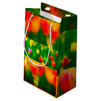 Pequeña Bolsa de regalo de tulipanes vibrantes