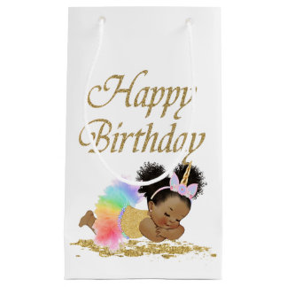 Pequeña Bolsa de regalo de Unicorn, bebé norteamericano af