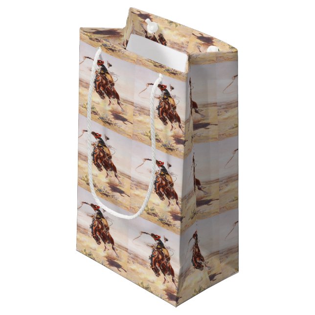 Pequeña Bolsa de Regalo de Vaqueros Occidentales (Angulo Anverso)