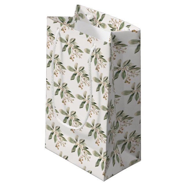 Pequeña Bolsa de Regalo de Verde Elegante (Angulo Anverso)