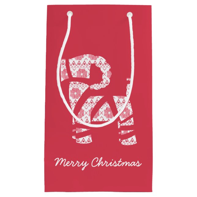 Pequeña Bolsa de regalo de Yule Bock, Navidades de Winter  (Anverso)