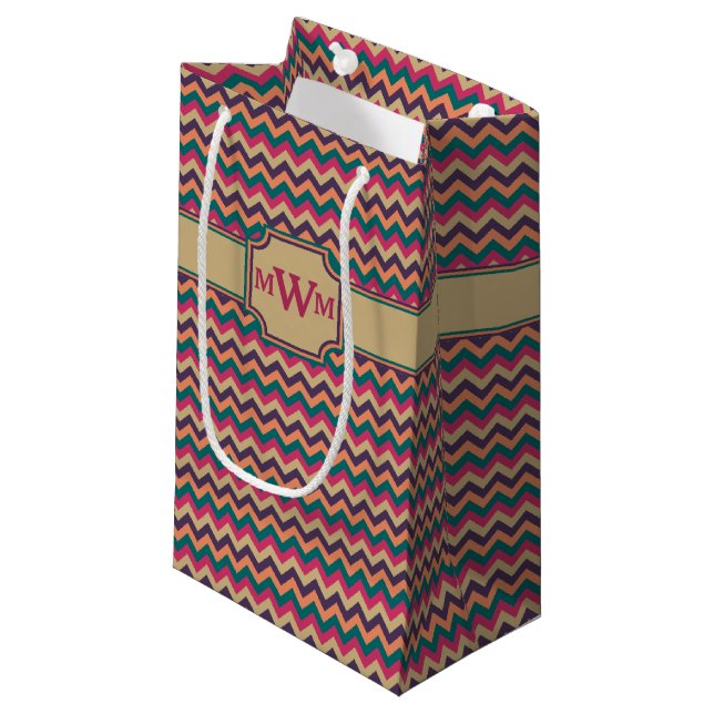Pequeña Bolsa de regalo de Zigzag tropical (Angulo Anverso)