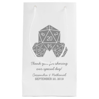 Pequeña Bolsa de regalo del Boda de los dados de la D20 gr