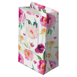 Pequeña Bolsa de regalo del patrón de tonos de agua rosa y