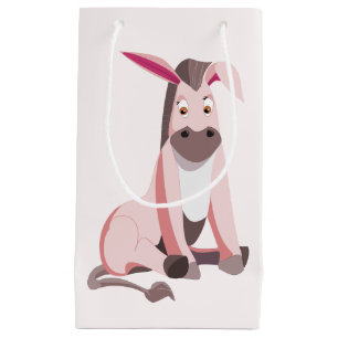 Pequeña Bolsa de regalo divertida con burro rosado - Perso