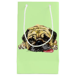 Pequeña Bolsa de regalo divertida para perro Pug - Tus col