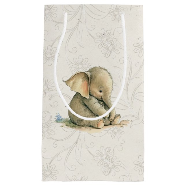 Pequeña Bolsa de regalo - Elefante bebé (Anverso)