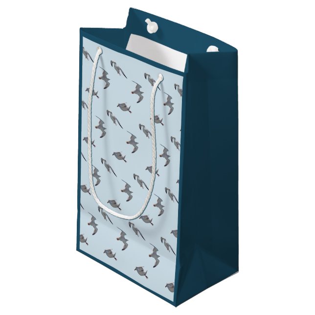 Pequeña Bolsa de regalo Frenesí de gaviotas (Angulo Anverso)