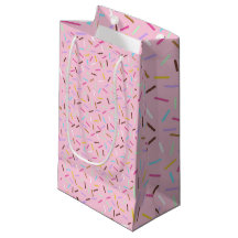 Bolsa de regalo grande con patrón de purpurina de