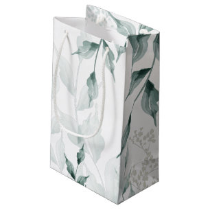 Pequeña Bolsa de regalo   Jade verde gris botánico