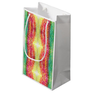Pequeña Bolsa de regalo mágica brillante amarilla, rosa y