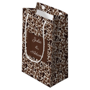 Pequeña Bolsa de regalo marrón jirafa