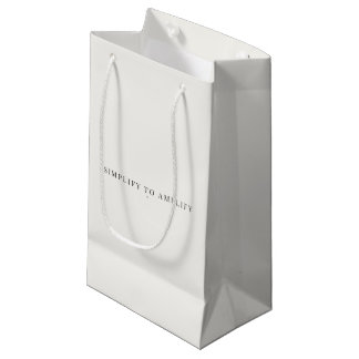 Pequeña Bolsa de regalo minimalista 'Simplificar para Ampl
