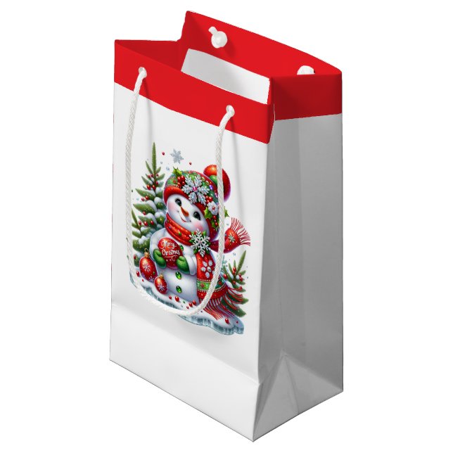 Pequeña Bolsa de regalo navideña (Angulo Anverso)
