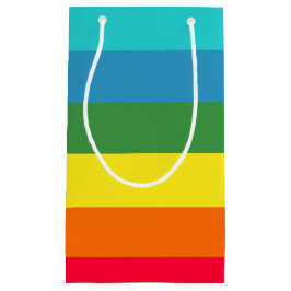 Pequeña Bolsa de regalo negrita de rayas de arcoiris