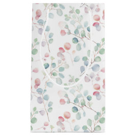 Pequeña Bolsa de regalo para el follaje de eucalipto color