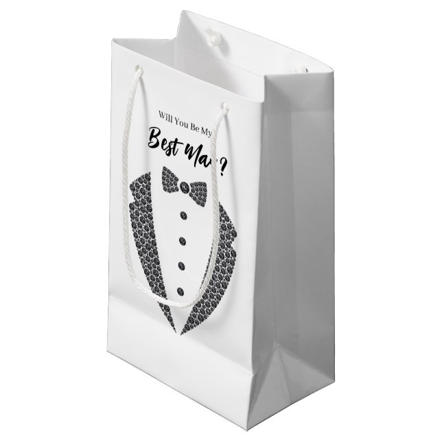 Pequeña Bolsa de regalo para el padrino de boda (Angulo Anverso)