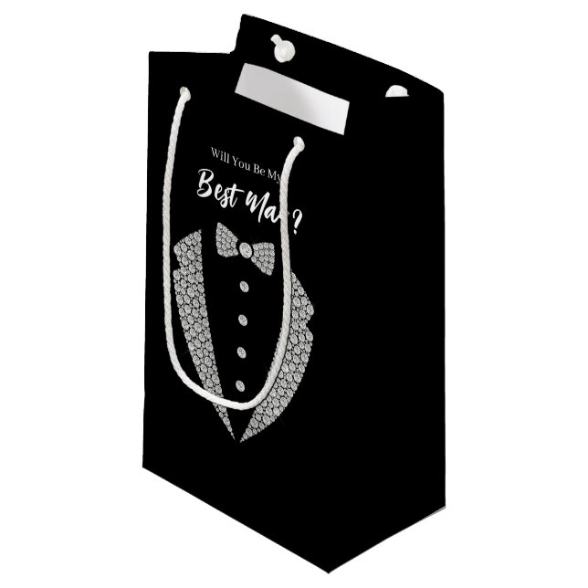 Pequeña Bolsa de regalo para el padrino de boda (Angulo Anverso)