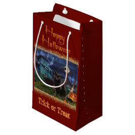 Pequeña Bolsa de regalo para gatos de Halloween
