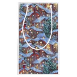 Pequeña Bolsa de regalo para Navidades de aldeas de época