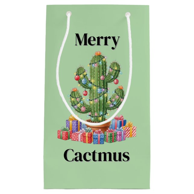Pequeña Bolsa de regalo para navidades pequeños - Cactmus  (Anverso)