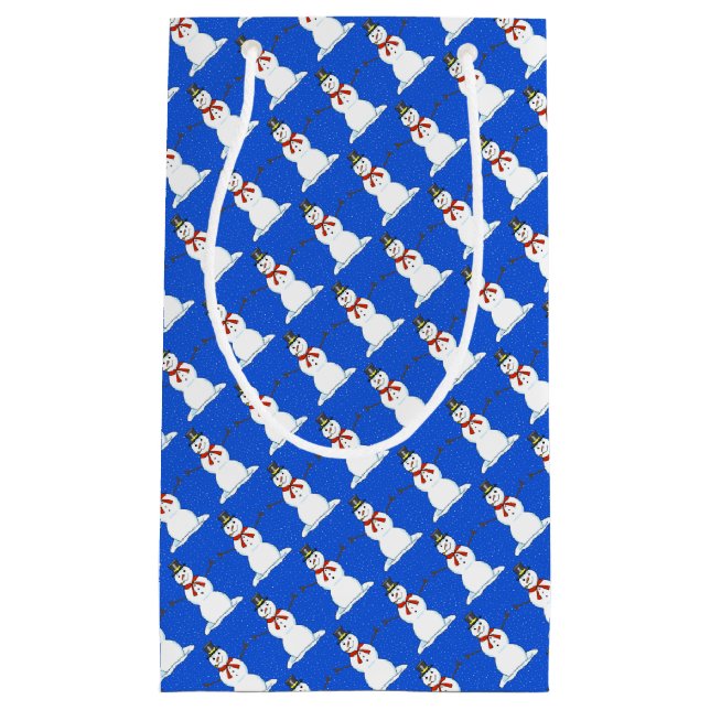 Pequeña Bolsa de regalo para Navidades Snowman (Anverso)