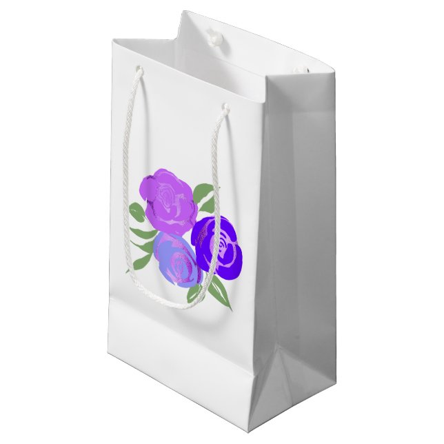Pequeña Bolsa de regalo para Rosas morados (Angulo Anverso)