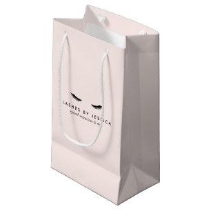 Pequeña Bolsa de regalo pequeña, negra y rosa, con pestaña