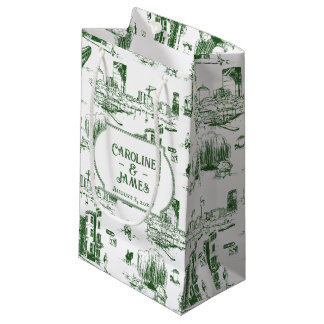 Pequeña Bolsa de regalo personalizada de Boston Toile Fore