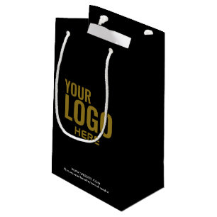 Pequeña Bolsa de regalo personalizada negra para empresa y