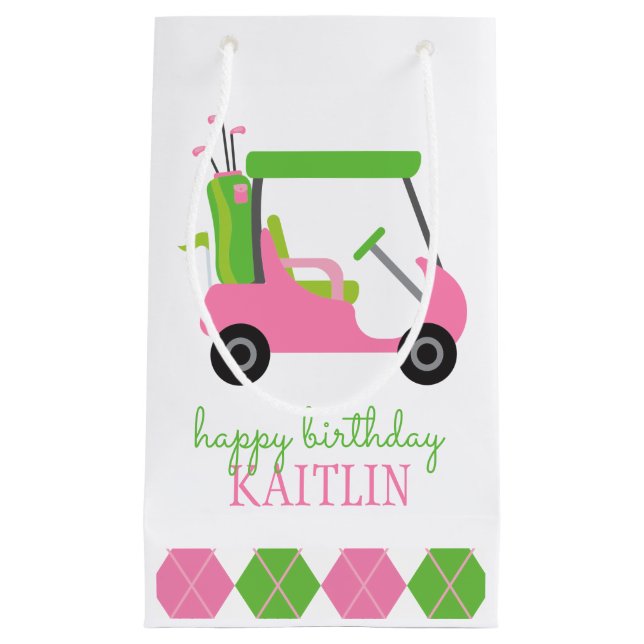 Pequeña Bolsa de regalo personalizada para carrito de golf (Anverso)