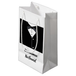 Pequeña Bolsa de regalo personalizada para padrinos de tra