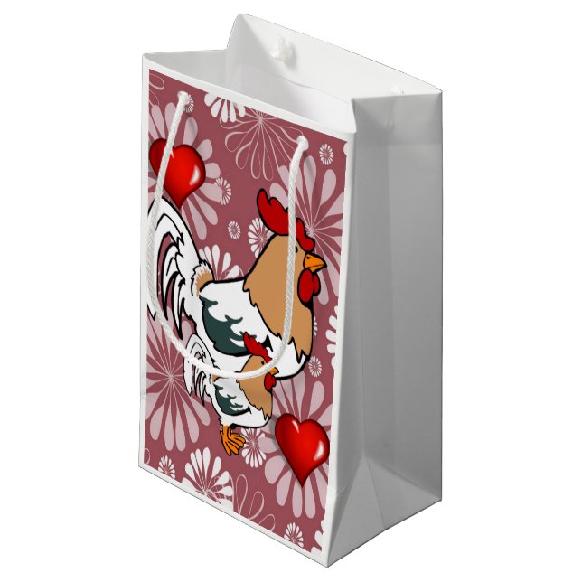 Pequeña Bolsa de regalo Pollo de San Valentín (Angulo Anverso)